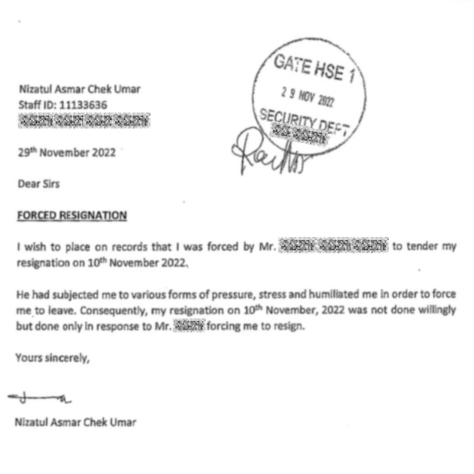Surat Resign